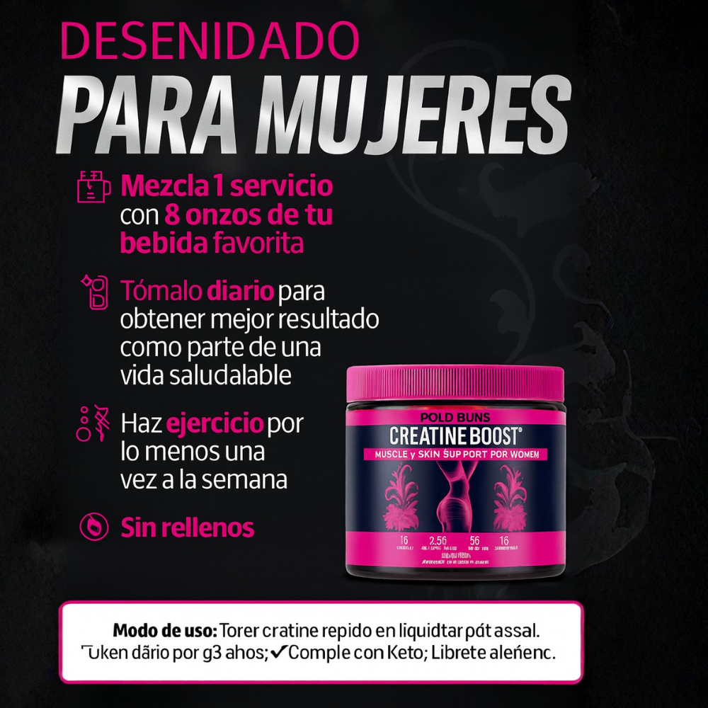 Bold Buns Creatina para mujeres
