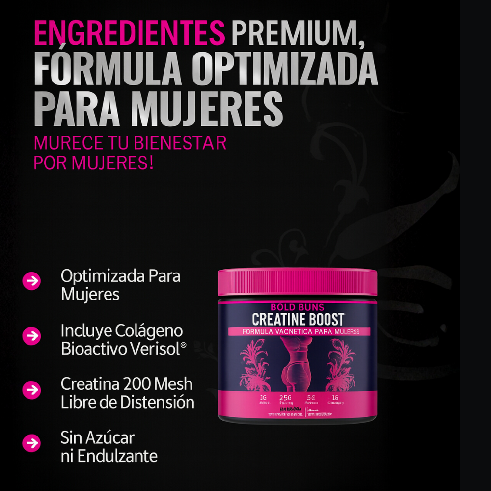Bold Buns Creatina para mujeres